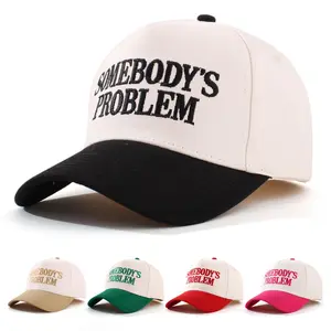 Somebody's Problem Embroidery Trucker Hat - Adjustable Casual Baseball Cap for Outdoor Sports, Trendy Gift for Men & Women, Perfect Summer Accessory