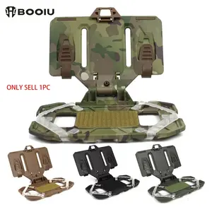 BOOIU Tactical Molle Folding Navigation Board CS Airsoft Panel Molle Carrier Board Mobile Phone Holder Mount Accessones Stand Adjustable Cellphone Holder