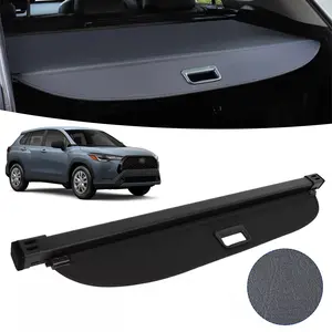2022-2025 – Toyota Corolla Cross Car Storage Accessory – Adjustable Aluminum Retractable Trunk Cargo Cover, Trunk Mat, Privacy Partition & Anti-Theft Luggage Safety Shield