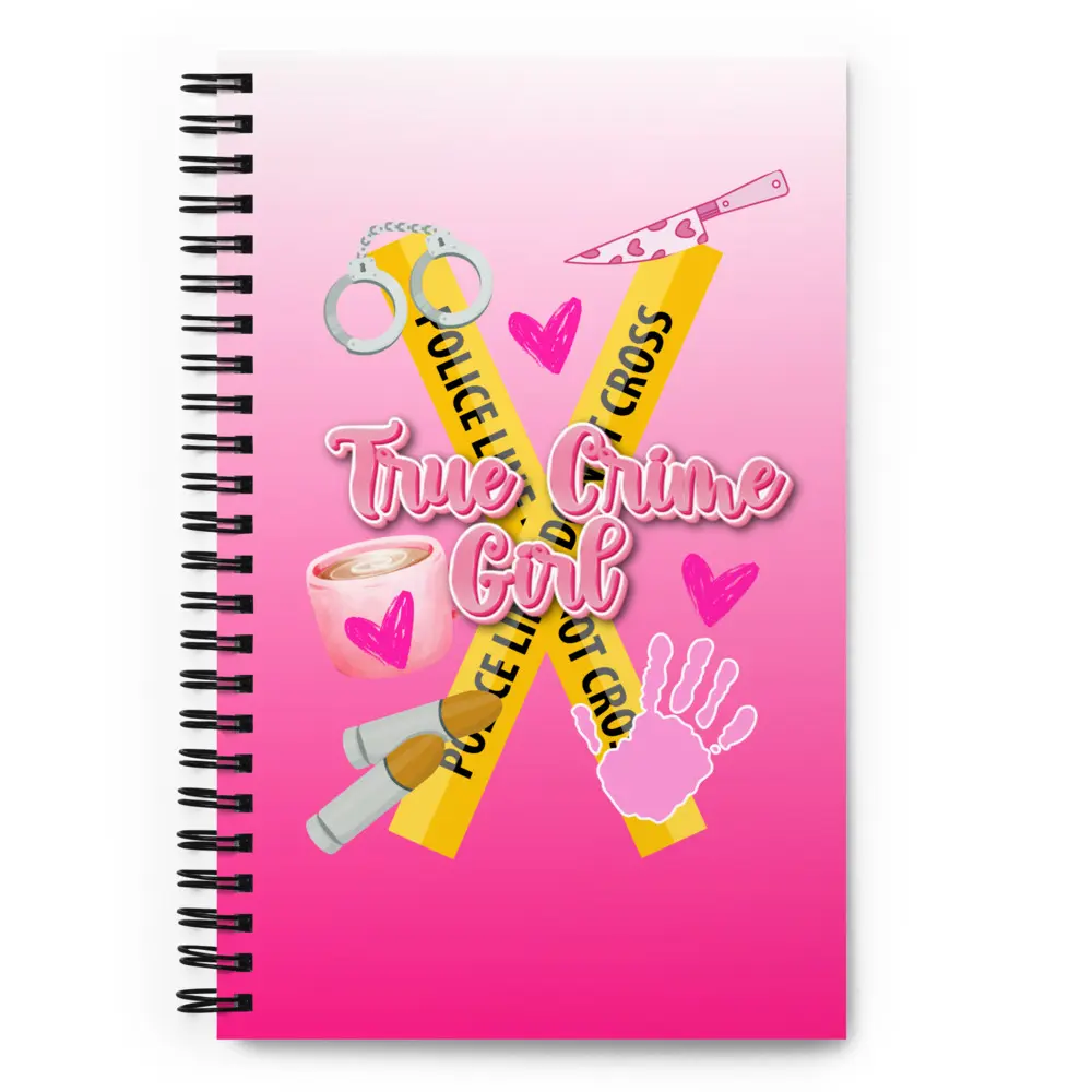 True Crime Girl Spiral notebook