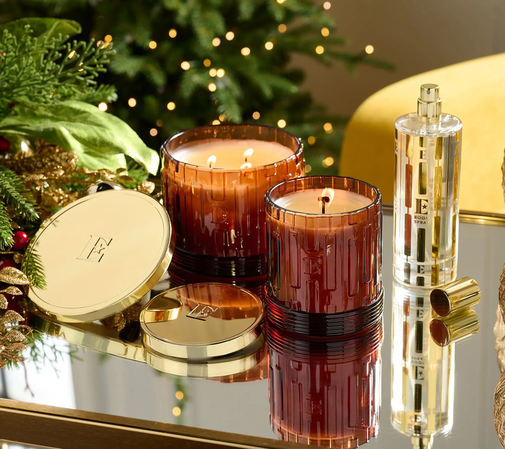 QVC Elton John by Slatkin & Co. 3-Pc Honey Fig Candle & Room Spray Set, Home Decor Fragrance Kit QVC Elton John by Slatkin & Co. 3-Pc Honey Fig Candle & Room Spray Set, Home Decor Fragrance Kit
