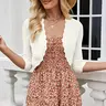 EMMIOL Women's Bolero Shrug Cropped Cardigan Knit Sweaters Open Front Casual Elegant Jacket for Dresses【Back to School】