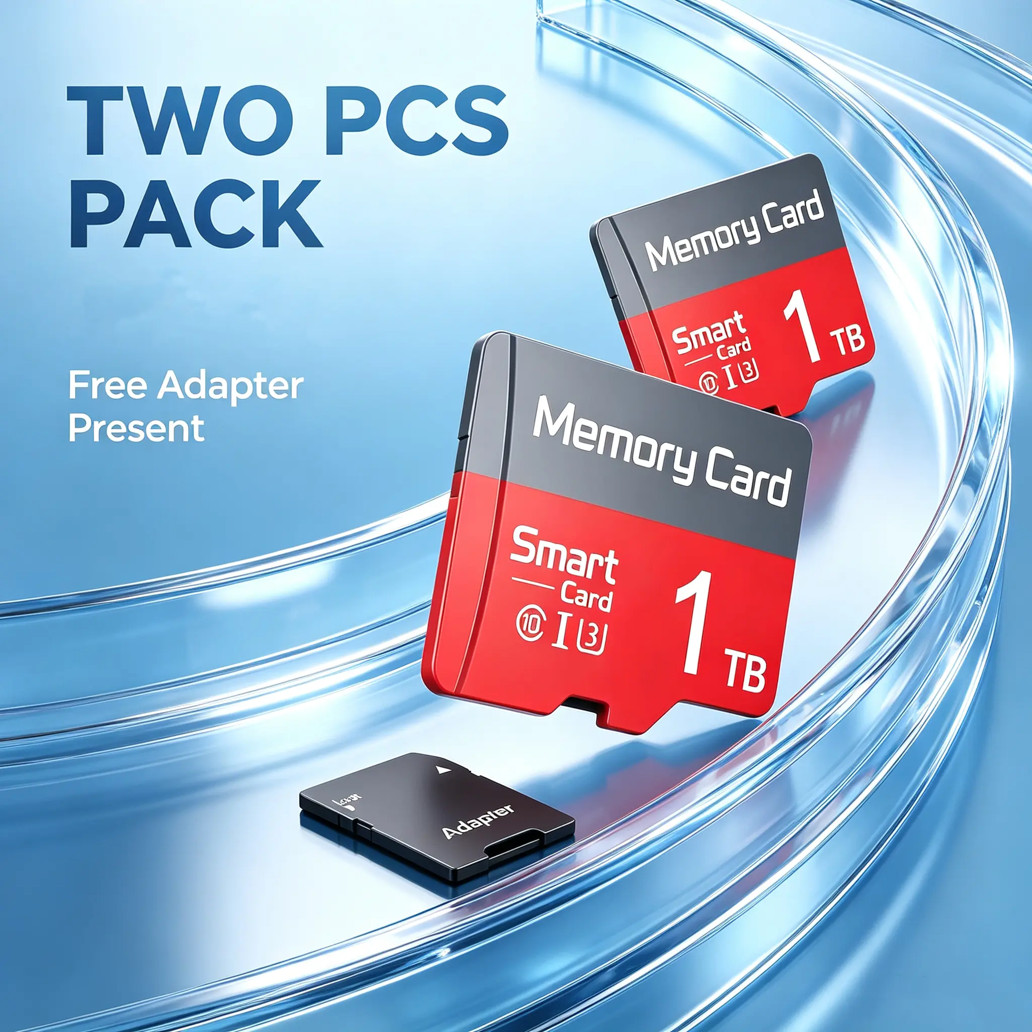 2x 1TB, micro sd card, stable memory card, practical sd card, plus 2 SD adapters, for bluetooth speaker, dash cam, micro sd memory card, ideal for high-capacity storage needs