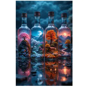 5D DIY Diamond Painting Full Diamond Mosaic Luxurious White Peony with Golden Leaves Artwork Diamond Embroidery Kit Rhinestone Wall Decor Gift for Floral & Luxury Home Lovers