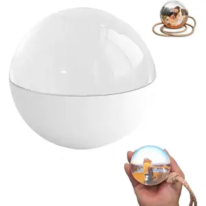 Crystal Ball with Electronic Display, 2.7inch Custom Light-Up Sphere, Personalized Digital Memory Display, Uploadable Videos & Photos, Customized Gift for Anniversary, Birthday, Wedding (White)