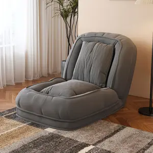 Rectangle Foldable Adjustable Sofa Bed Breathable Corduroy Fabric High Resilience Sponge 5 Locking Positions 90°‑180° Tilt Ergonomic Space Saving Multi‑Purpose Lazy Recliner for Home Living Room Bedroom