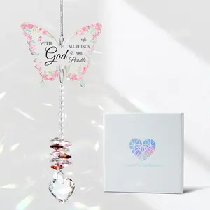 Mothers Day Christian Gifts for Women, Religious Gifts for Women, Butterfly Gifts for Women, Birthday Christian Gifts for Mom  Sisters,  Butterfly  Suncatcher Ornament
