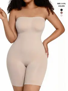 Strapless Shapewear Bodysuit Underwear Butt Lifter Body Shaper for Women Under Dress Tummy Control full Body Shapewear Seamless Smooth Body Sculpt
