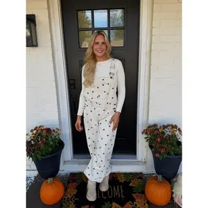 polka dot barrel overalls