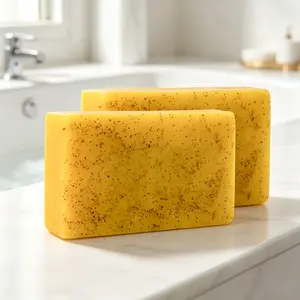 Lemon Turmeric & Kojic Acid Soap Bar, Summer Acne Face & Body Wash for Men & Women, Daily Skincare Cleanser Sets with Soap Saver Bags, Christmas Gift Mothersdaygift Summervibes