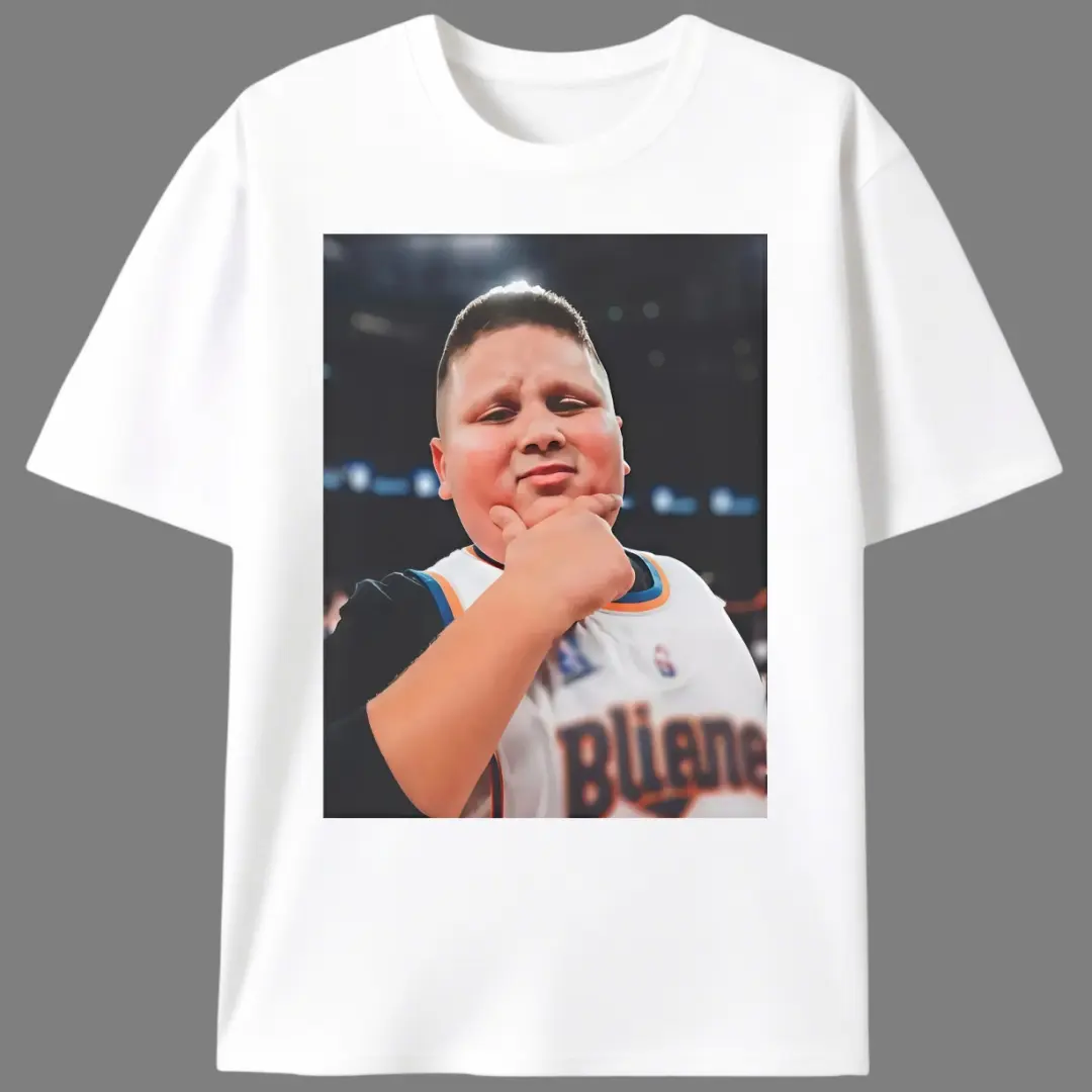 Men's Cotton Stretch Short-Sleeve Graphic T-Shirt - Funny Meme Rizzler Iconic Portrait Top, Unisex Sports Fan Casual Wear, Summer Meme Lover Gift