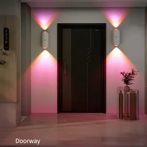 Smart induction double-head multi-color LED sunset light, warm light night light, multiple colors to create atmosphere, rechargeable battery, USB interface, suitable for bedroom, corridor, office, party, live broadcast