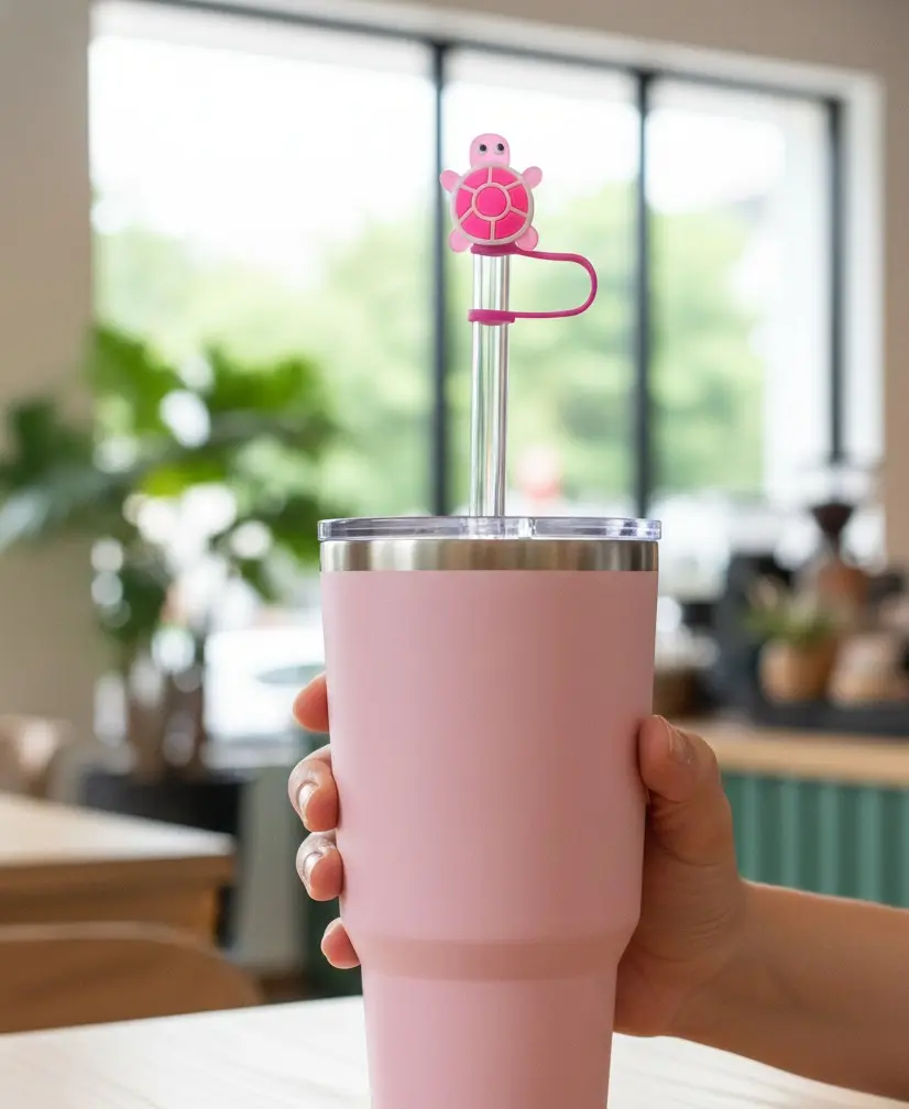 Silicone Straw Topper Set, Summer Charms for Stanley Tumbler, 5 Pcs