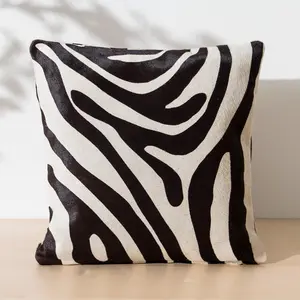 Zebra Cowhide Pillow