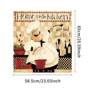 2D flat Magnetic Dishwasher Sticker Stick-Free 23"x 25.59" Waterproof Easy Clean Fits Most Doors Cute Chicken Pattern For Kitchen Enthusiasts Renters