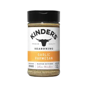 Kinder's Premium Quality Creamy Garlic Parmesan Rub - Rich Savory Umami Seasoning for Wings Fries Veggies & Pasta - 2.85 oz Bottle