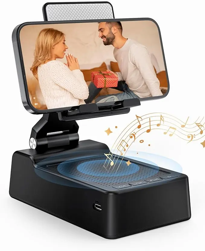 Bluetooth Speaker Phone Stand for All iPhone/Android Phones, HD Surround Sound Speaker Accessories Mobile Smartphone Gadget Holder Cellphone