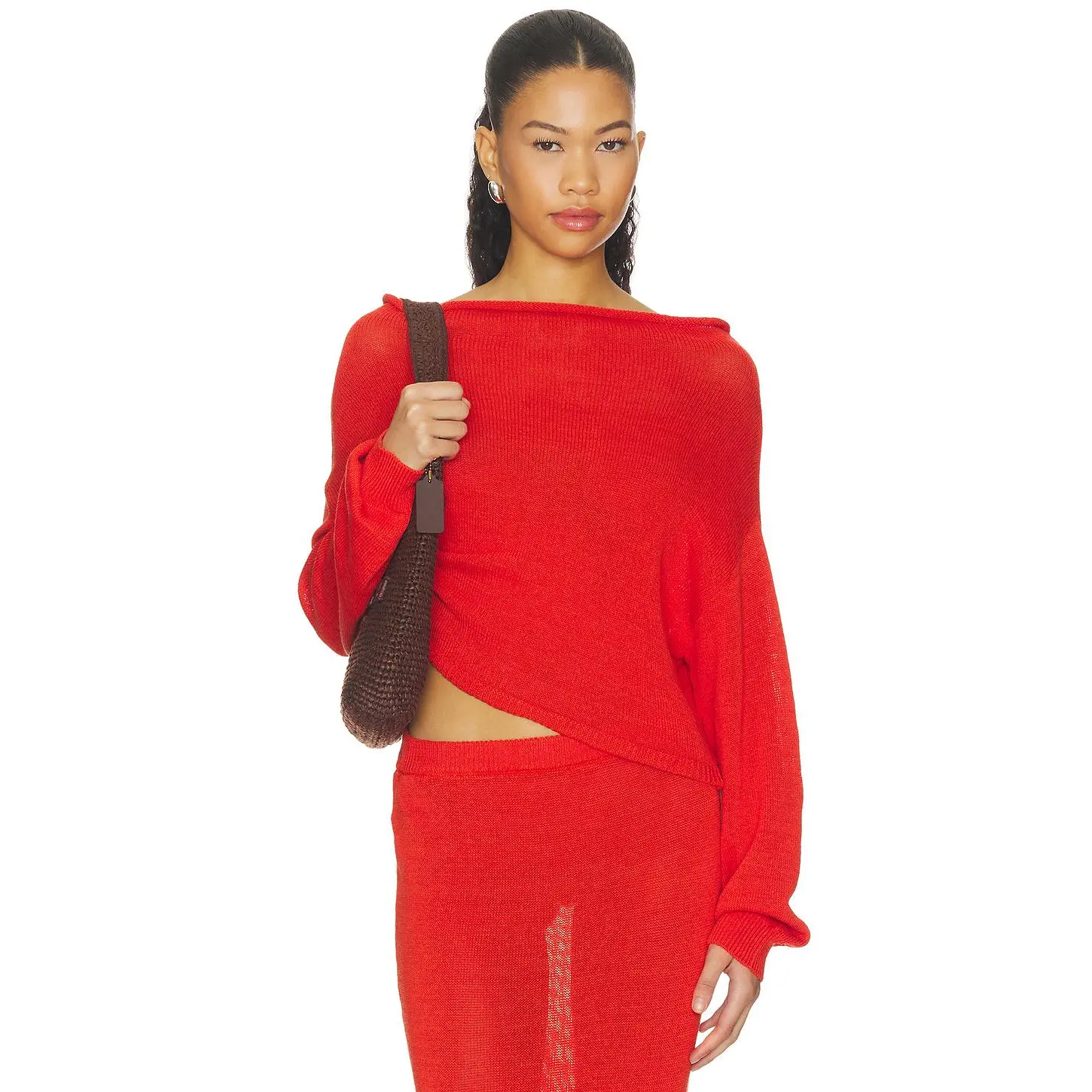 SEROYA Serafina Sweater in Scarlet Flame