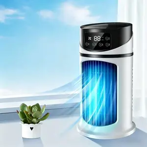Portable Air Humidifier Atmospheric Light Fan USB Cooler Spray Electric Fan, 3-In-1 Function, Office Home Basic Cooler, USB Portable Ac Fan, Portable Tower Fan