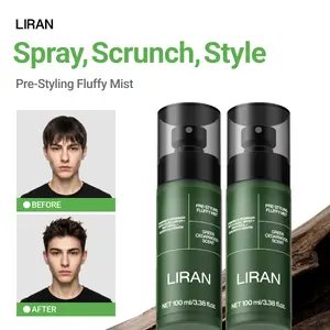 LIRAN Men's Styling Prep & Volumizing Mist Creates a matte finish with all-day hold. Powered by dual-action technology with porous volumizing silica and oil-control botanical complex, designed for voluminous hair care. featuring a fresh woody fragrance.