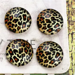 New Fashion  20pcs 12mm Vintage Fashion Leopard Print Handmade Po Glass Cabochons
