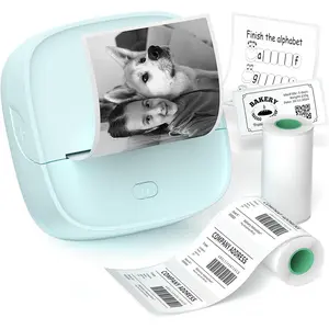 JD-23 Sticker Printer, Mini Portable Thermal Printer Print Pod, Inkless  Label Maker Machine for DIY Crafts, Journaling, Office &  Use, Includes 2 Rolls Sticker Paper