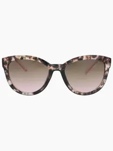 Round Cateye Sunglasses , Pink Tortoise Shell