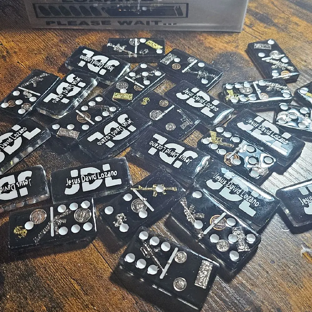 Dominoes created with epoxy resin to your own design