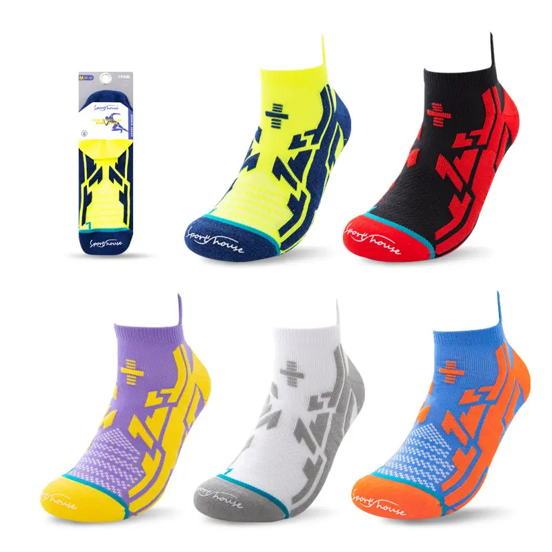 Sport's House Athletic Ankle Running Socks - Low Cut, Cushioned, Moisture Wicking Cotton, All Seasons, Anti-Bacterial, Outdoor Sports Socks, Sports Fit Socks
