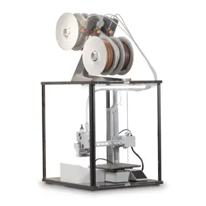 FNATR 3D Printer Enclosure for Bambu Lab A1 Mini - Fume & Odor Control, Ventilation Cutout for Air Purification, Overheating Protection, LED Light, Versatile AMS Lite Placement, Black