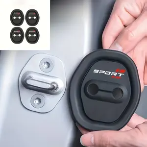 Silicone Car Door Lock Covers Set, Noise Reduction Rust Proof Automotive Interior Accessories, Durable Quiet Car Interior, Premium Silicone Material, Protector, Vehicle