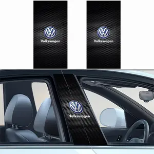 Car Center Pillar Emblem Sticker Auto Door Decorative Sticker For Volkswagen VW Golf 4 5 6 7 Bora MK7 Beetle Touran Tiguan GTI Vehicle Exterior Decoration