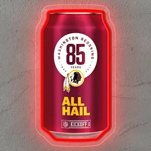 Commander 85 YEARS Neon Sign, Cool Light Up Dimmable Football Team Logo Hanging Led Neon Sign for Wall Decor, Man Cave, Garage, Party, Bar, Game Room Deco, Birthday Gift for Fans