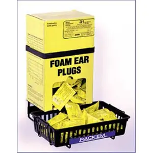 RackEm Racks  Ear Plug Dispenser Box Rack with Anti-Spill Tray