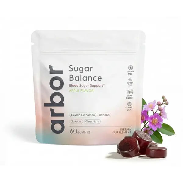 Arbor Daily Botanical Gummies | Ceylon Cinnamon, Chromium, Banaba & Salacia | Plant-Based | 60 Count