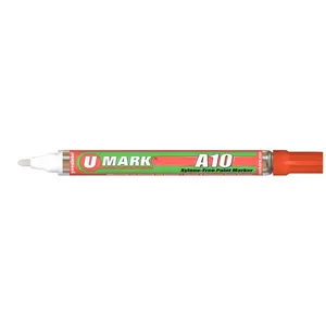 212 MAIN U-Mark UMARK10107 2mm Press-Tip A10 Paint Marker, Orange - 12 per Box, Heavy-Duty Tip, Industrial Mark, Smooth Flow for DIY Scrapbooking & Stamping