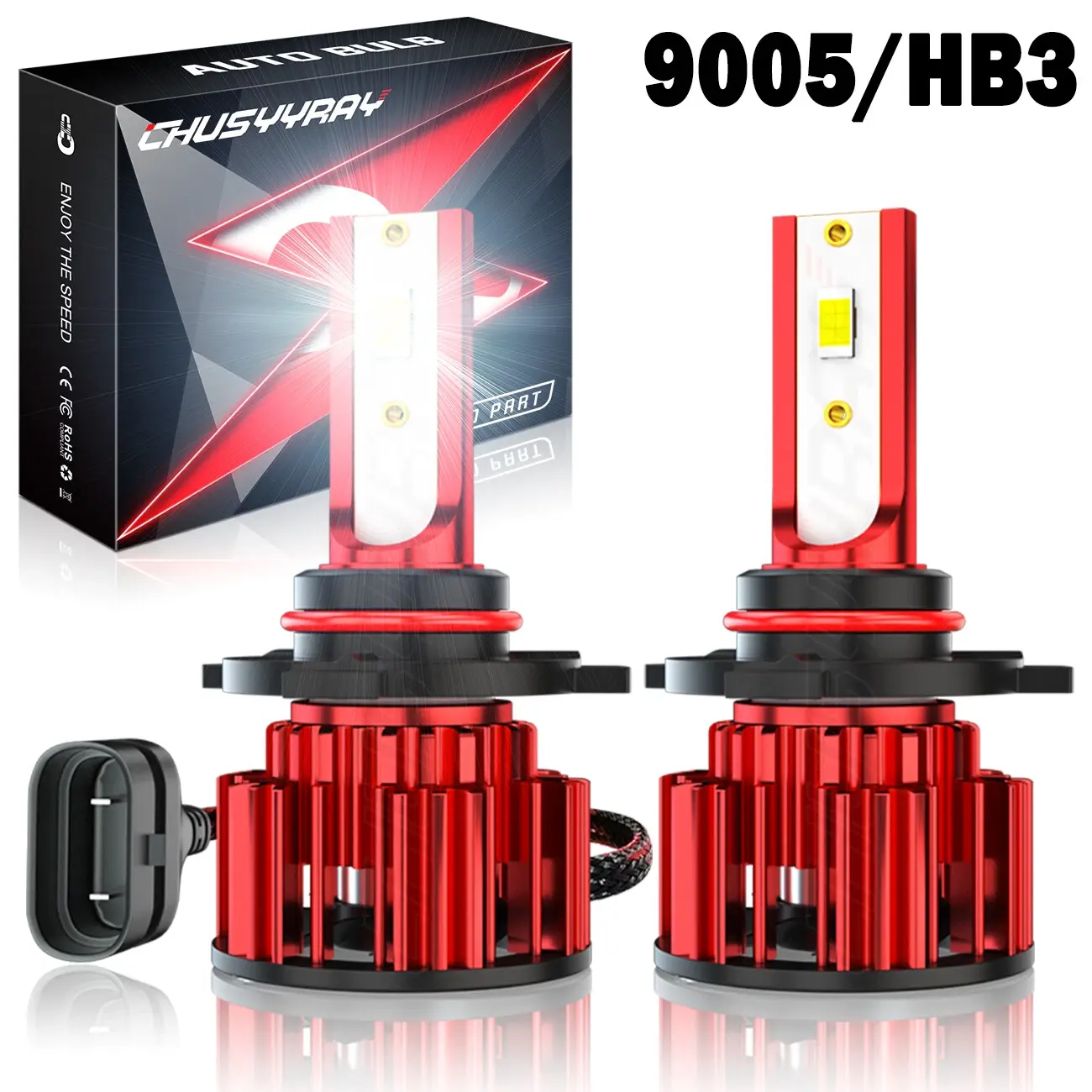 100W 10000LM LED Headlight Kit High Beam 9005 HB3 6000K Bulbs