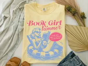 Comfort Colors Book Girl Summer T Shirt, Summer Book Shirt, Bookish Gift, Hot Girl Summer Tee, Smut Reader Shirt, Romantasy Books Tee, Book Lover Gift, Reading Shirt