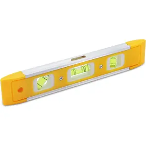 9 Inch (230 cm) Torpedo Level , Small Leveling Tool with 3 Bubble Spirit Levels (45, 90, 180 Degree) - Ideal for Hanging Pictures, Installing Shelves, and Home RenovationsQuesearQuesear