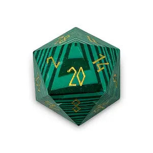 Malachite - Boulder® 30mm Gemstone Dice