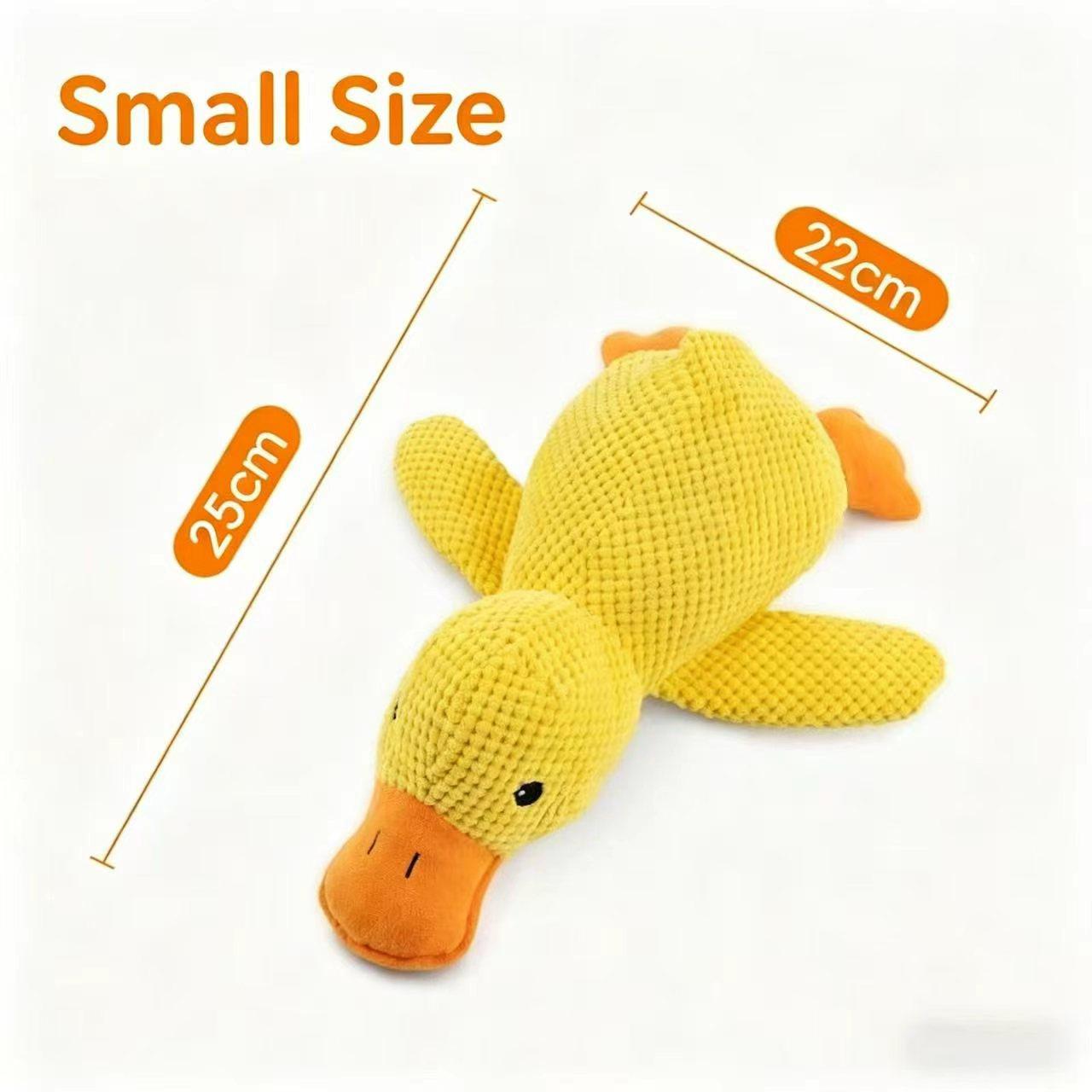 Little yellow duck plush pet toy for self-entertainment, durable, chewable, sound-making, for small and medium-sized dogs