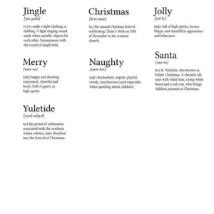 Clear Stamps Set 7PK - Festive Dictionary Definitions