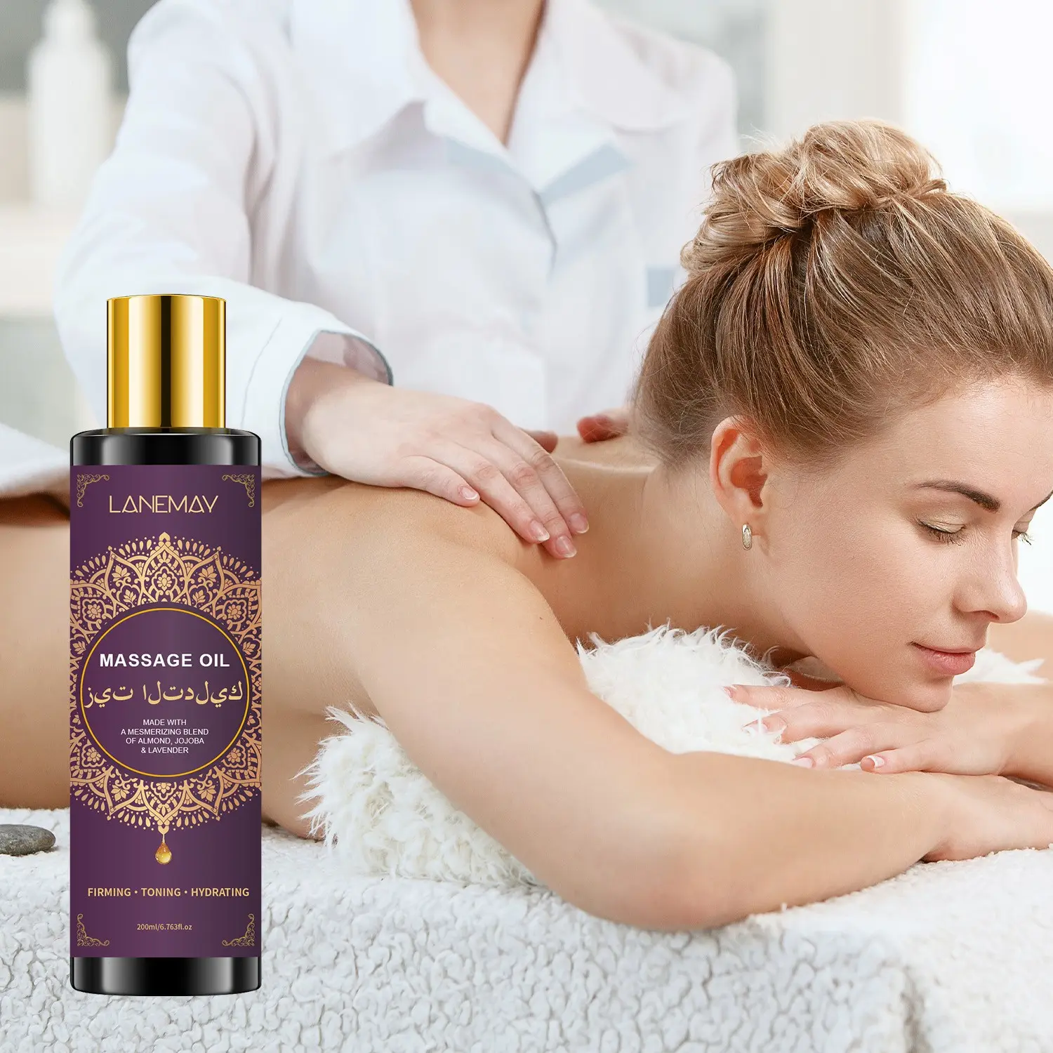 Body Massage Oil, Deep Hydrating & Relaxing Massage Oil, Stress Relief Liquid Solution, Body Care Oil for Women & Men, Firming Oil