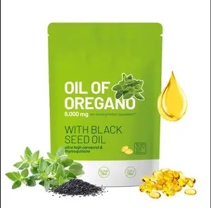 OIL OF OREGANO 300 Capsules with Black Seed Oil - Natural Antioxidants - Nutritional Support - Highly Effective Botanicals Dietary Healthcare Supplement.