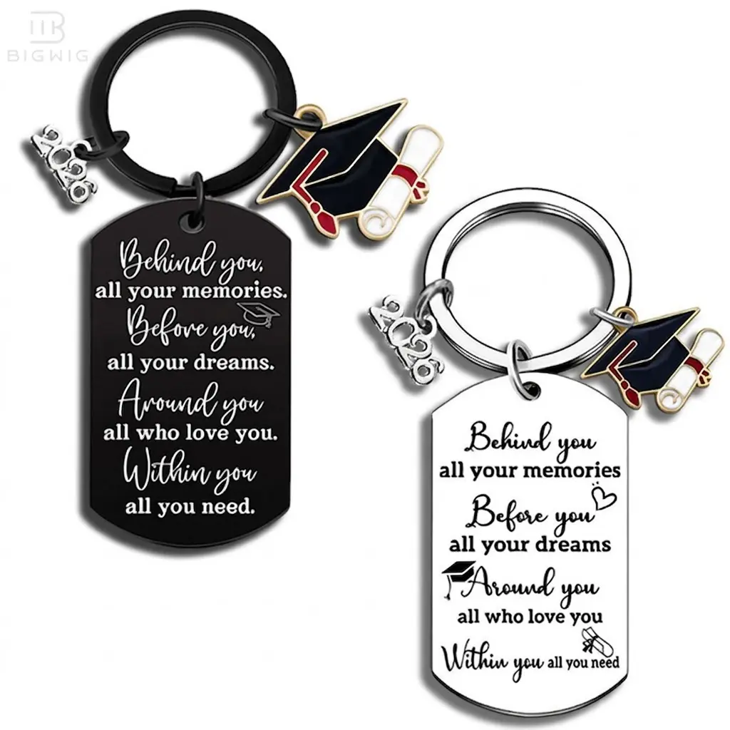Class of 2026 Graduation Keychain Gift Inspirational Senior Keepsake 2026 Grad Jewelry for Boys Girls summerwins