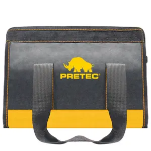 12-Inch Waterproof Tool Tote Bag, Wide Mouth Organizer for Gardening, Electricians, and Home Repairs