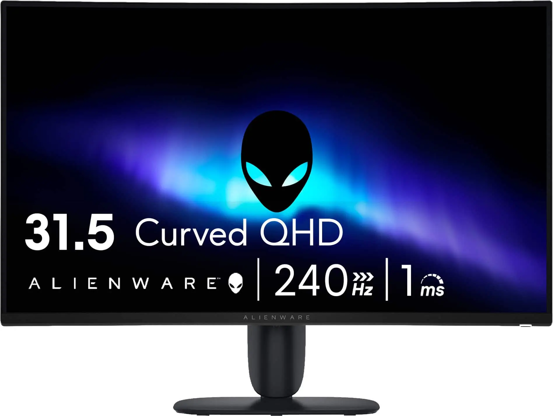 Alienware - 32 QHD 240Hz 1ms FreeSync Premium Curved Gaming Monitor with HDR (HDMI, DisplayPort) - Black