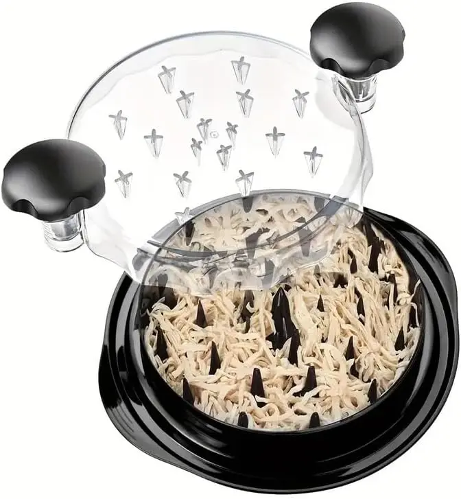 Chicken Shredder with Transparent Cover, Ergonomic Anti-Slip Handles, Easy To Use Heat Resistant Meat Shredder, Multi-Scenario Kitchen Tool for Chicken Breast, Pulled Pork, Beef & Vegetables, Dishwasher Safe Easy Cleaning