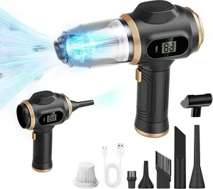 Handheld Cordless Car Vacuum Kit, 5000Pa Suction Rechargeable with Ergonomic Handle, Multi Nozzles, Car Cleaning Supplies for Home & Automotive Interior Care