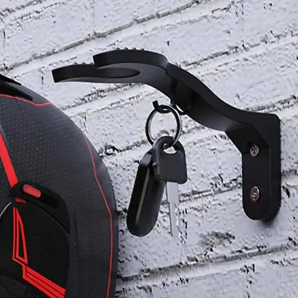 Motorcycle Helmet Holder, Wall-Mounted Helmet Hook, Universal Helmet Hanger Stand for Helmets and Caps, Home Organizer for Motorcycle, Bicycle, and Football Gear, Wall Hooks, Hangable